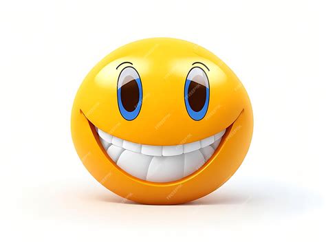 Premium AI Image | smiley face emoji white background ai generated