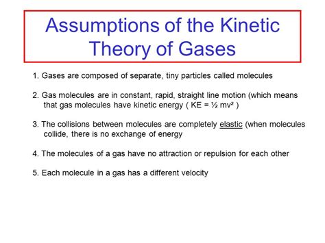 Assumptions Of Kinetic Molecular Theory | Outstanding Trivia