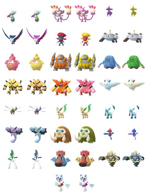 All shiny Gen 4 evolutions model comparison (via Chrales) : r/TheSilphRoad