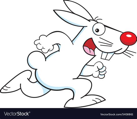 Cartoon rabbit running Royalty Free Vector Image