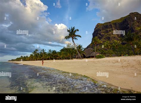 The beach in Le Morne Brabant, Mauritius Stock Photo - Alamy