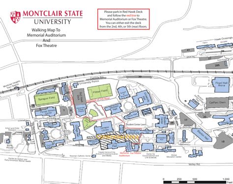 Montclair State University Campus Map - Printable Map