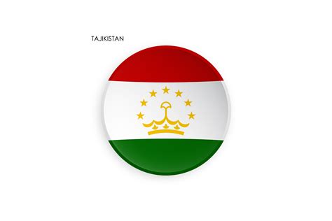 TAJIKISTAN Flag Icon in Modern Neomorphi Graphic by RNko · Creative Fabrica