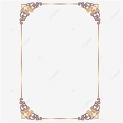 Royal Gold Frame Vector Hd Images, Royal Gold Border Frame Png Element ...