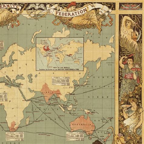 British Imperial Federation Map of the World Old Maps and Prints ...