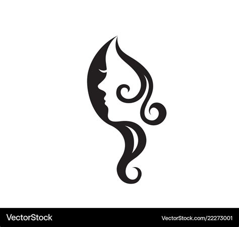 Woman face silhouette logo Royalty Free Vector Image