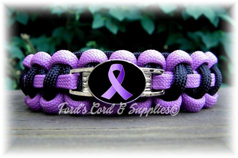 Lavender/Violet Awareness Bracelet Paracord Bracelet | Etsy