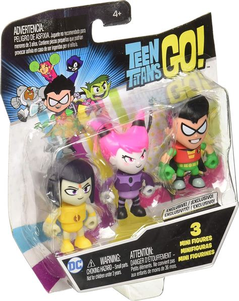 DC Comics Figura DXN85 Teen Titans Go! Mini Figures, 3 Pack: Amazon.com.mx: Juegos y juguetes