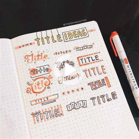 Kevin 🙋🏻‍♂️ on Instagram: “Some simple and weird title ideas 😆” | Bullet journal writing, Bullet ...