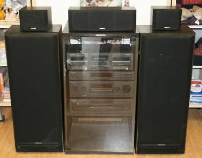 KENWOOD HOME STEREO SYSTEM IN CABINET W/ SPEAKERS | #119103411