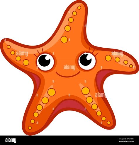 Cute starfish cartoon. Starfish clipart vector illustration Stock Vector Image & Art - Alamy