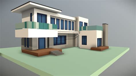Modern House Low Poly - Download Free 3D model by Ralph_SwH [10b2bb7] - Sketchfab