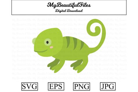 Chameleon Cute Clipart Graphic by MyBeautifulFiles · Creative Fabrica