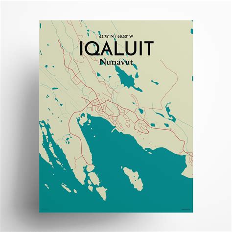 Iqaluit City Map, Art Print, Wall Decor - OurPoster.com