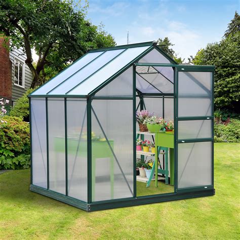 Outsunny Polycarbonate Portable Walk-In Garden Greenhouse - Testbanktalk