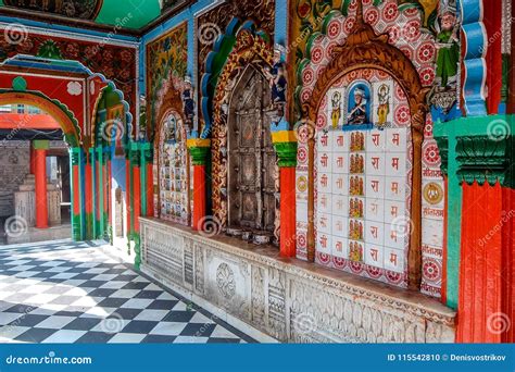 Ayodhya, India. Hanuman Garhi Temple. Details of Architecture ...