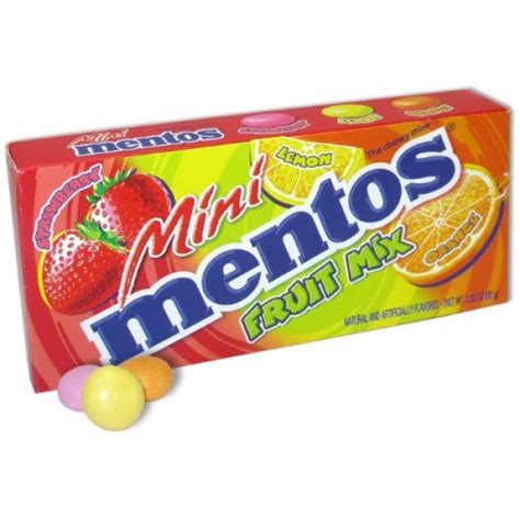 Mini Mentos Fruit Mix 3 Flavors Combo Lemon Orange Strawberry ...