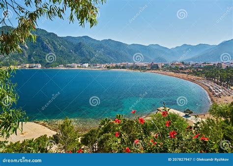 Icmeler Beach View in Marmaris Town Stock Image - Image of beautiful ...