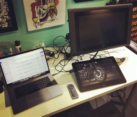 Got a new addition today cintiq pro 16 - sweet setup with MacBook Pro ...