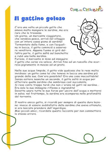 Il gattino goloso storia breve per bambini da stampare gratis – Artofit