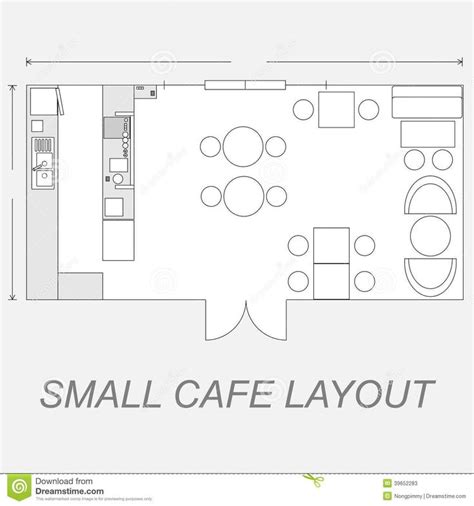 Small Cafe Layout Stock Vector - Image: 39652283 #smallrestaurants Small Cafe Layout Stock ...