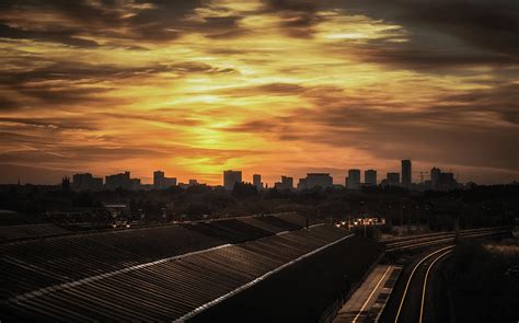 Birmingham City Skyline At Sunset Photograph by Chris Fletcher