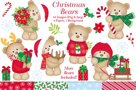 christmas bear clipart 20 free Cliparts | Download images on Clipground ...