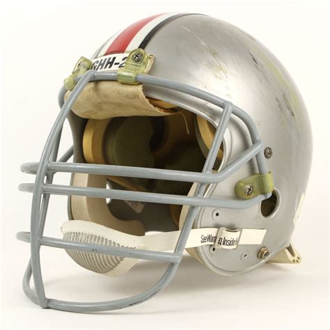 Lot Detail - 1980's circa Ohio State Buckeyes #35 Game Worn Football Helmet w/ 10 Buckeye Decals ...