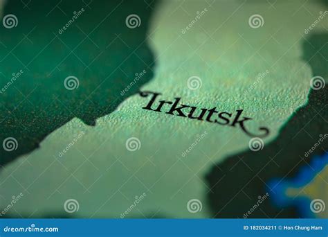 Geographical Map Location of Irkutsk Soviet Union Russia in Asia Continent on Atlas Stock Image ...