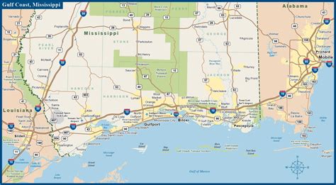 Map Of Ms Gulf Coast - Maping Resources