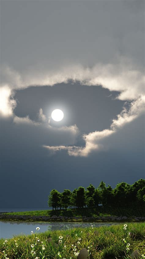 Moonlit night. | Lunas y estrellas | Pinterest | Moonlight, Moon and Cloud