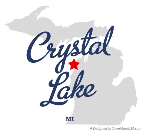 Map of Crystal Lake, MI, Michigan