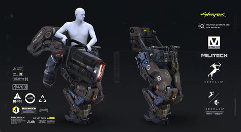 ArtStation - Militech Centaur Exo, Ben Andrews | Guerreros, Arte de personajes, Diseño de robot