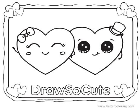 Draw So Cute Valentine Day Coloring Pages - Free Printable Coloring Pages