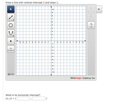 Solved Draw a line with vertical intercept 2 and slope 1. | Chegg.com