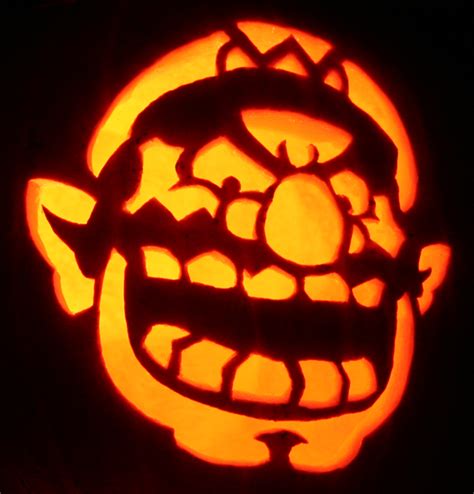 Wario Pumpkin Stencil