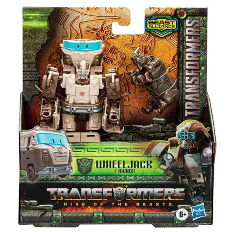 Transformers Rise of the Beasts Weaponizer Wheeljack with Rhinox 5 Action Figure 2-Pack Hasbro ...