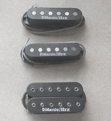 NEW IBZ Guitar Black HSS Humbucker Pickup Kit with Mounting Screws and ...