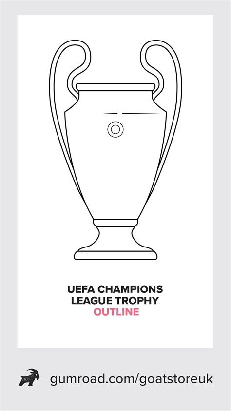 UEFA Champions League Trophy Outline Icon | Champions league trophy, Champions league, Uefa ...