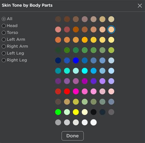 Hex codes of ROBLOX skin tones? - Art Design Support - Developer Forum | Roblox