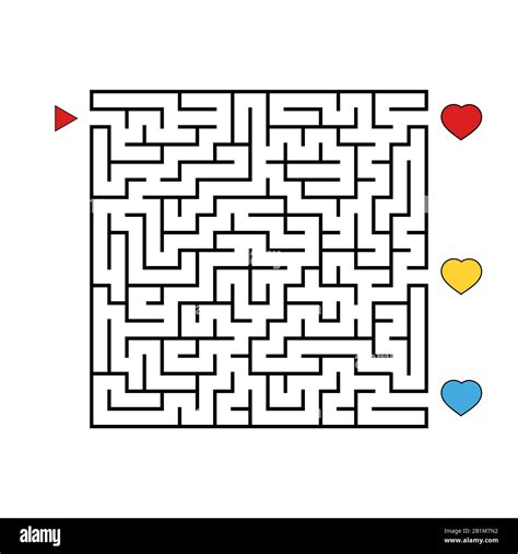 Abstract square maze. Game for kids. Puzzle for children. Find the right path. Labyrinth ...