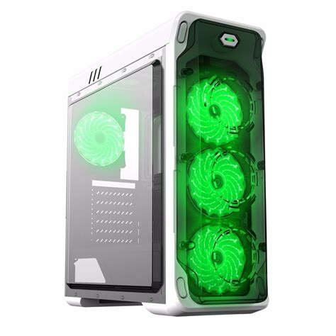 Gamemax Starlight Computer Case, Transprant Side and Front Panel Come with Bringt LEDs Fans ...