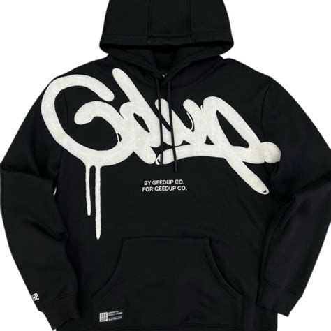 Geedup Handstyle Hoodie 'Black/White' – Australian Kicks