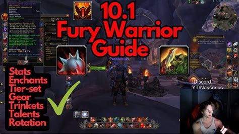 10.1 Fury Warrior Guide || PUMP as FURY in 10.1 || Talents, Rotation, Tier-set, Trinkets & more ...