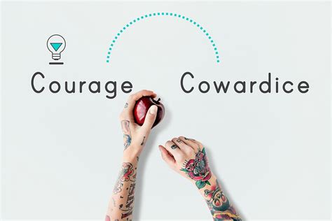 Antonym Opposite Courage Cowardice Impossible | Free Photo - rawpixel