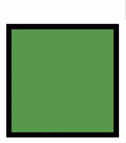 a green square with black border