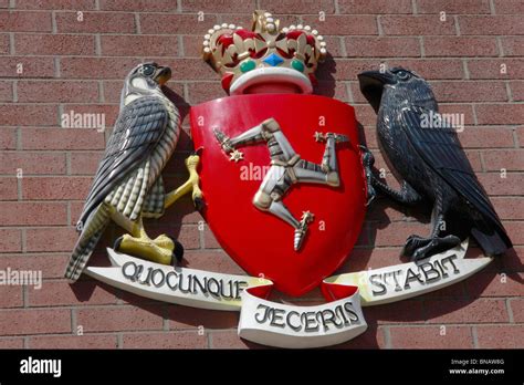 Coat of Arms of Tynwald, the Isle of Man Parliament Stock Photo - Alamy