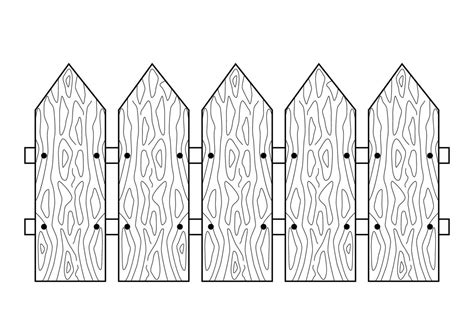 Wooden fence. Line vector illustration of garden palisade. Drawing of wood texture. 15636618 ...