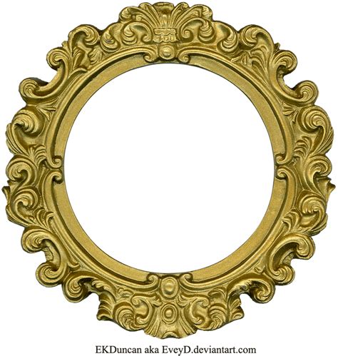 Vintage Gold Frame - Round by EveyD on DeviantArt