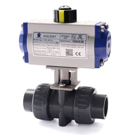 Pneumatic Actuator Double Union Ball Valve | Taiwantrade.com